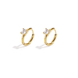 Hoops with square stone