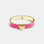 Bracelet in various colours with heart detail - 1.3 cm