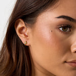 Shooting star earrings with stone detail