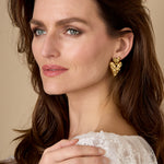 Stacked heart earrings