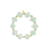 Beaded bracelet with clover beads