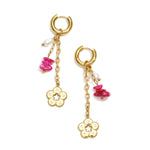 Stainless Steel Beads Earrings Flower Casual Daily Romantic Series Women's jewelry