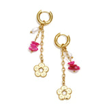 Stainless Steel Beads Earrings Flower Casual Daily Romantic Series Women's jewelry