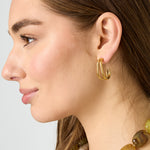 Stainless Steel Hoop Earrings lines Casual Daily Simple Series Women's jewelry