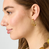 Stainless Steel Hoop Earrings lines Casual Daily Simple Series Women's jewelry