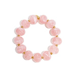 Elastic beaded bracelet with large beads