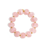 Elastic beaded bracelet with large beads