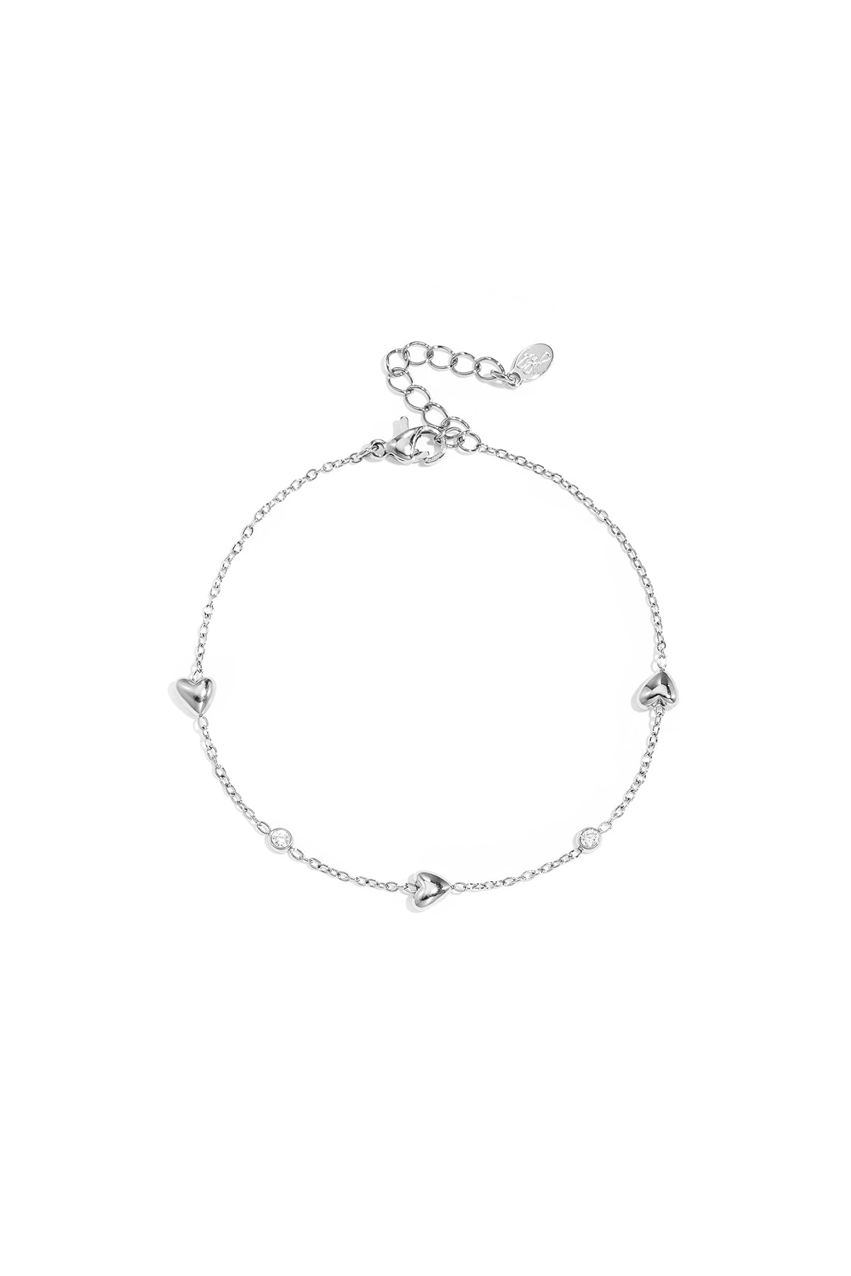 Bracelet with filled hearts