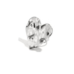 Large heart statement texture ring