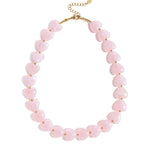 Necklace with heart-shaped beads
