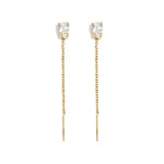 Stainless Steel Dangle Earrings Chain Elegant Daily Simple Series Women's jewelry