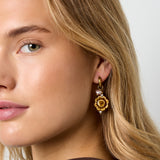 Stainless Steel Drop Earrings Flower Casual Daily Simple Series Women's jewelry