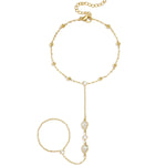 Handchain with drop-shaped statement stones