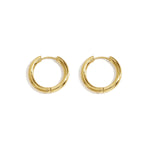 Creoles simple XL Gold Color Stainless Steel