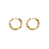 Creoles simple XL Gold Color Stainless Steel