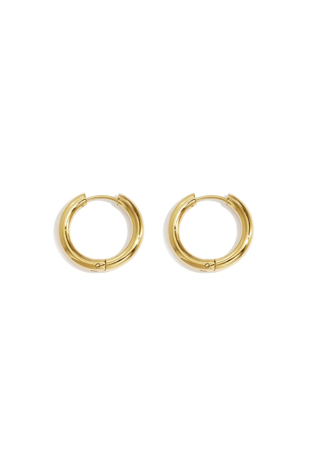 Creoles simple XL Gold Color Stainless Steel