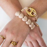 Bracelet with chunky heart beads