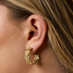 Daisy hoop earrings