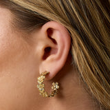 Daisy hoop earrings