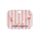 Charm bracelet with heart, flower, pearl and beads