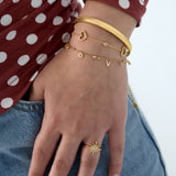 Love bracelet with dangling stones