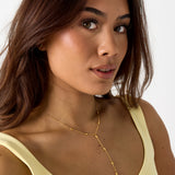 Y-line necklace with stones