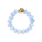 Statement bracelet with heart-shaped beads