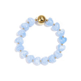 Statement bracelet with heart-shaped beads