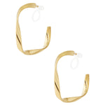Large Curve Clip Earrings
