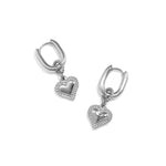 Stainless Steel Drop Earrings Heart Casual Daily Simple Series Women's jewelry