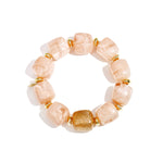 Beaded bracelet with statement glitter bead