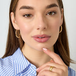 Stainless Steel Hoop Earrings circle Casual Daily Simple Series Women's jewelry