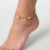 Stainless Steel Anklets Shell Vacation Daily Simple Series Women's jewelry