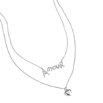 Layered necklace amour with heart