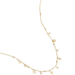 Love necklace with zirconia stones