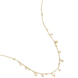 Love necklace with zirconia stones