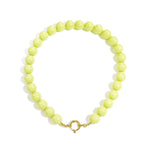 Necklace with large beads and front closure-15mm