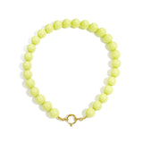Necklace with large beads and front closure-15mm