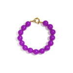 Bracelet with medium beads and front clasp-12mm