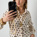 Layered necklace with polka dots