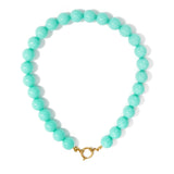 Necklace with large beads and front closure-15mm