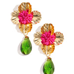 Iron Drop Earrings Flower Vacation Luxurious Series Women's jewelry