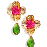 Iron Drop Earrings Flower Vacation Luxurious Series Women's jewelry