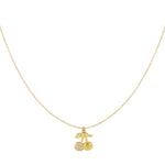 Glitter cherry necklace