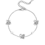 Stainless Steel Charm Bracelets Flower Simple Daily Simple Series Women's jewelry