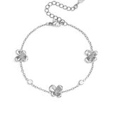 Stainless Steel Charm Bracelets Flower Simple Daily Simple Series Women's jewelry
