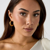Double chunky hoop earrings