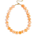 Necklace with heart-shaped beads