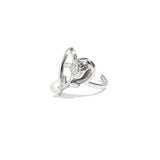 Ring with rose on heart