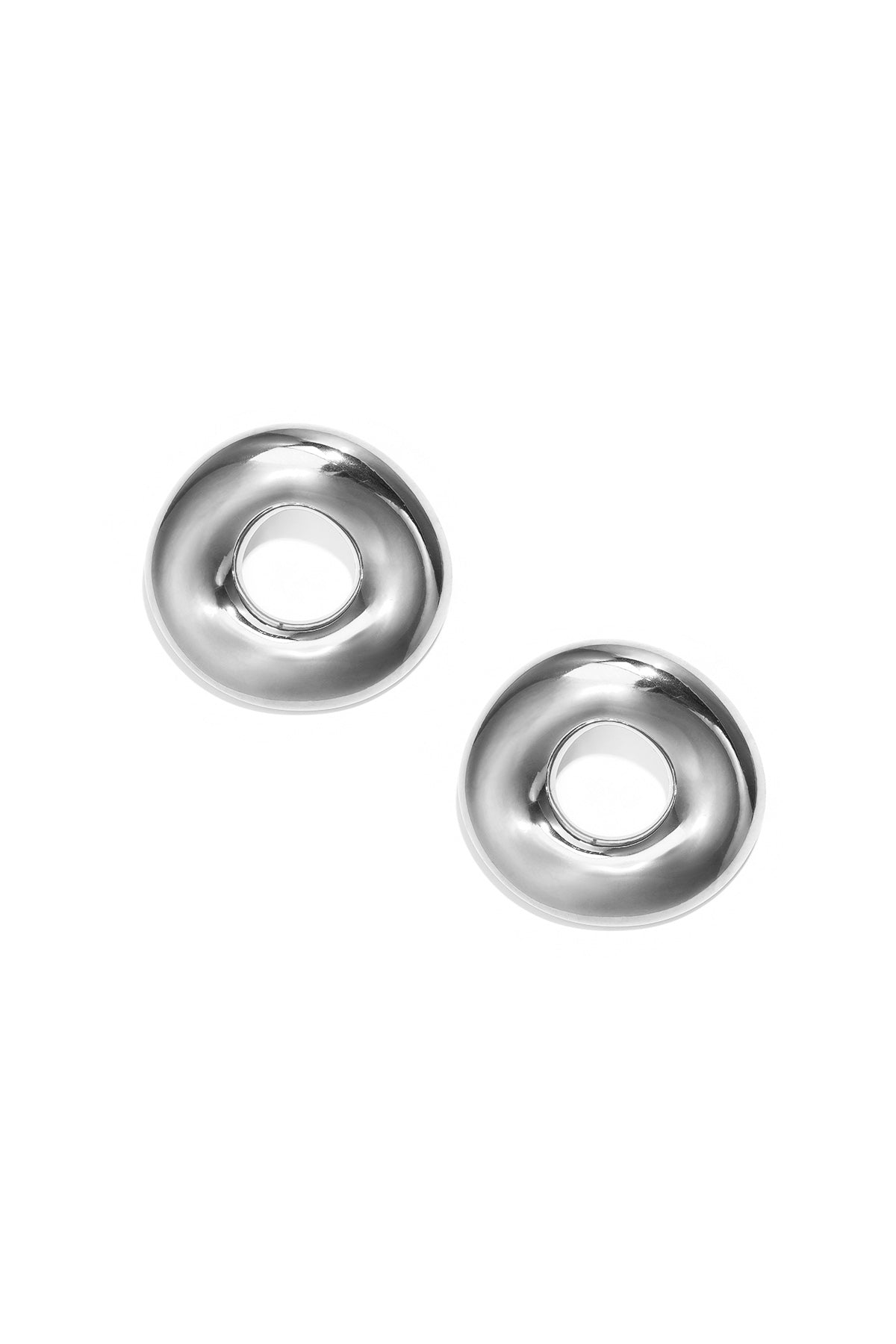 Statement earrings in a donut shape